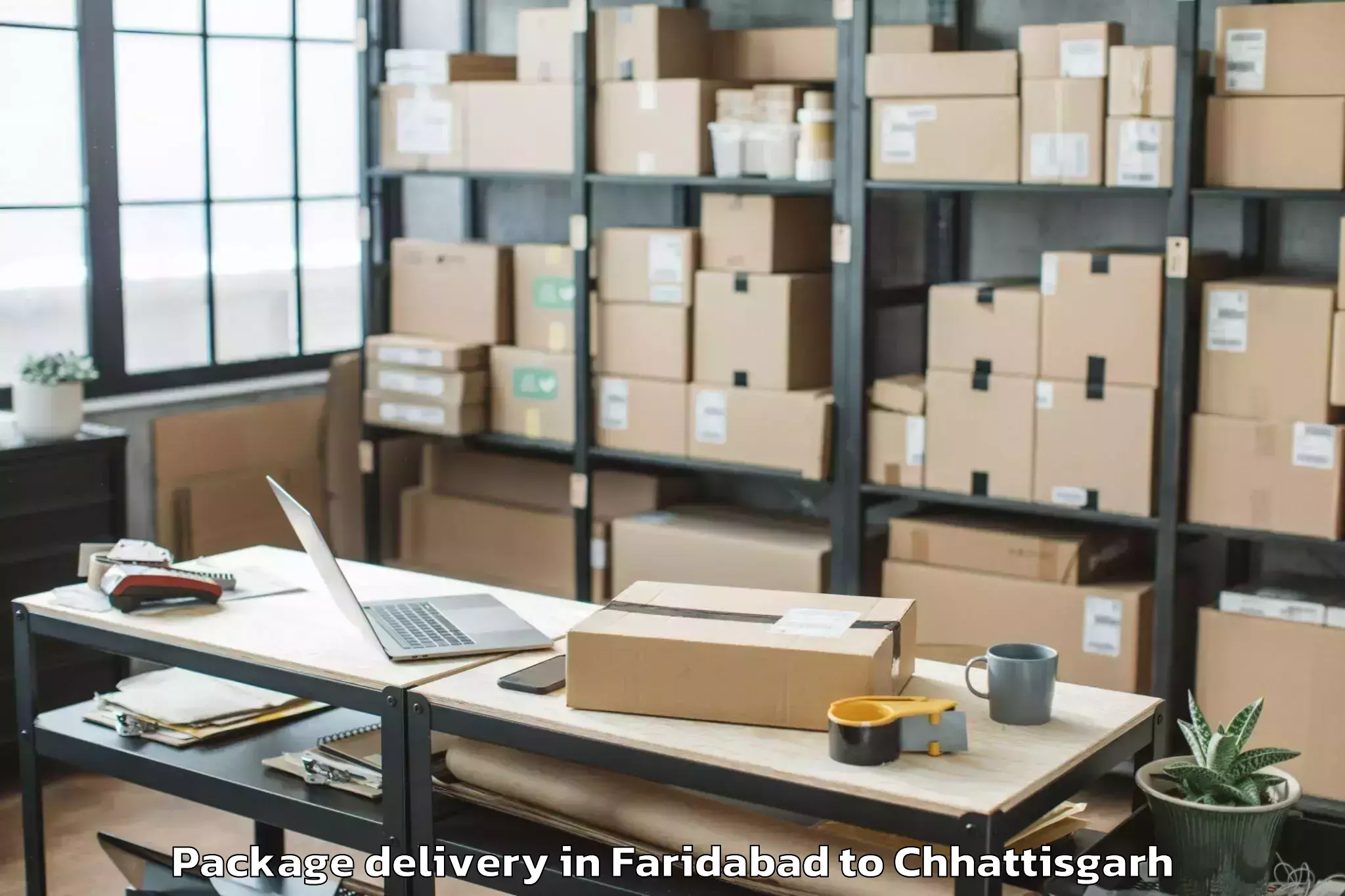 Faridabad to Kondagaon Package Delivery Booking